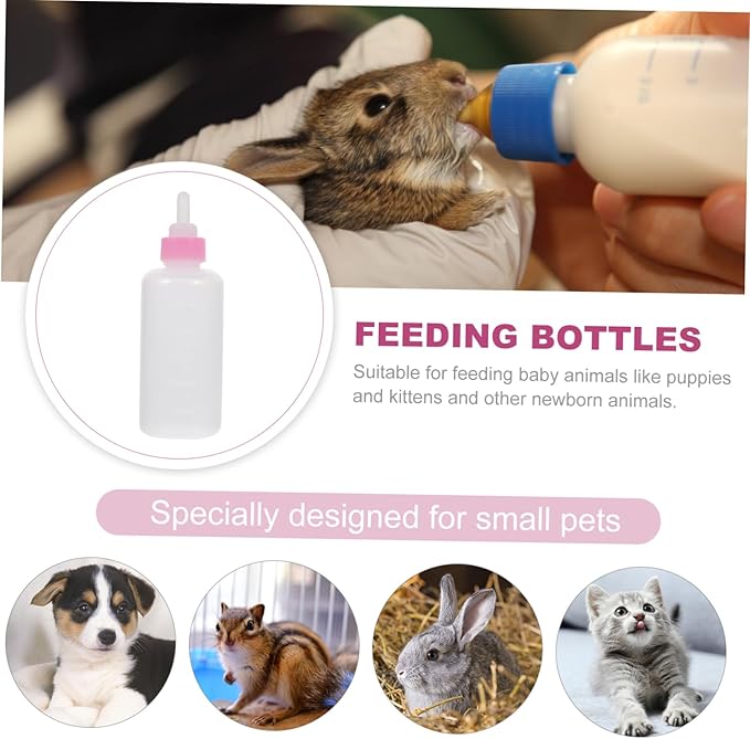 Dog Cat Nursing Bottles Kit Silicone Milk Bottle for Puppy Newborn Pet Feeding
