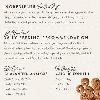 Fromm Crunchy Os Peanut Butter Jammers Dog Treats - Premium Crunchy Dog Treats - Peanut Butter Recipe - 6 oz