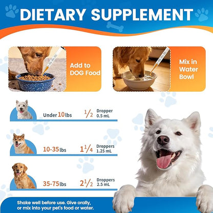 Natural Yeast Relief for Dogs, Supports Itch & Allergy Relief, Eases Ear Paw Discomfort for Dog, Supports Immune System Yeast Inflammation – 60ml Bacon Flavor