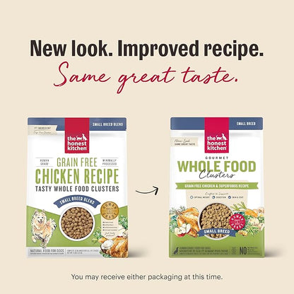 The Honest Kitchen Whole Food Clusters Small Breed Grain Free Chicken Dry Dog Food, 1 lb Trial Pouch