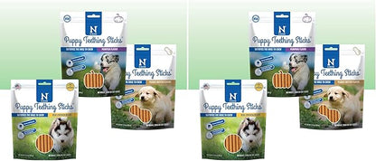 N-Bone Puppy Teething Sticks Variety Pack, Chicken & Pumpkin & Peanut Butter Flavor, Total 3 Bags, 11.22-oz, (Pack of 6)