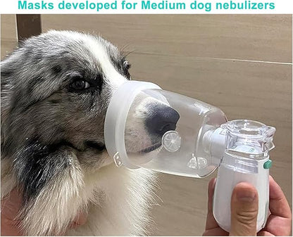 Pet Nebulizer for Dogs, Dog Nebulizer and Inhaler Mask for Dog,Low Noise, Suitable for Medium-Sized Dogs, Green M