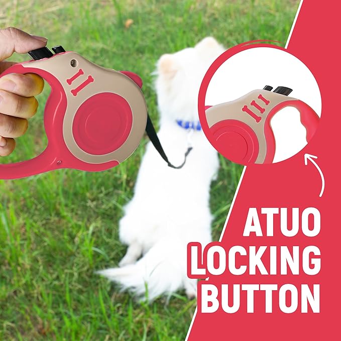 Retractable Dog Leash Automatic Telescopic Tractor Dog Tape, Pet Tape 10/16 FT Durable and Convenient, with Non-Slip Handle, Suitable for Small and Medium-Sized Dogs