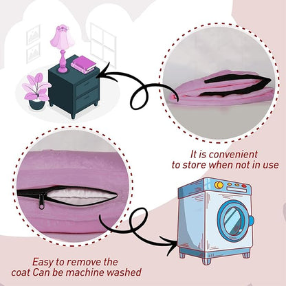 Inflatable Dog Cone Collar-Soft Protective Cone for Dogs After Surgery,Dog Donut Collar for Large Medium Small Dogs and Cats (Purple,Small)