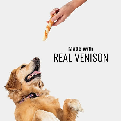 Good ‘n’ Fit Rolls Made with Real Venison, 6 Small Rolls, Treat Your Dog to Long-Lasting and Highly Digestible Rawhide Chews