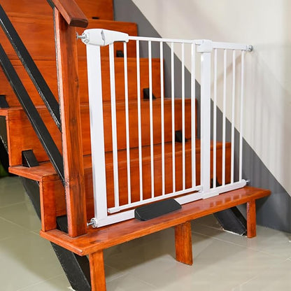 SEWACC Gate Support Feet and Non-Slip Stair Gate Ramp Accessories for Doorway Threshold Black Anti-kick Foot Pedal for Pet for Indoor Use