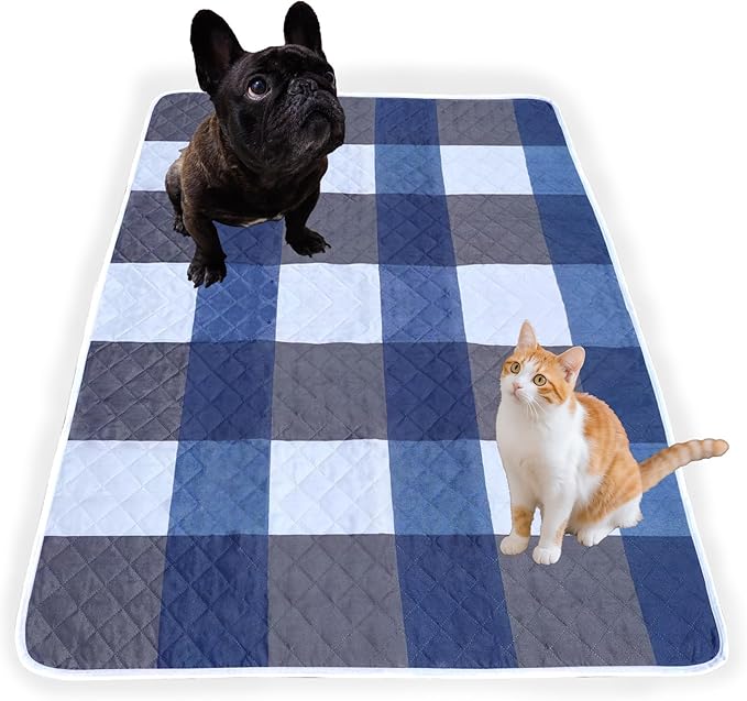 Washable Pee Pads for Dogs with 4-Layer Integrated Waterproof Design, Reusable Super Absorbent Non-Slip Puppy Pads for Crate Training, Home Floor Protection , 40''×60''