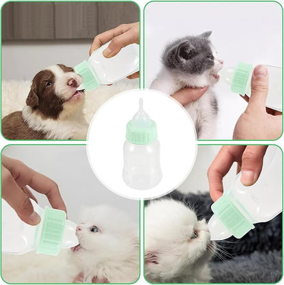 Pet Nursing Bottle Kit Small Soft Squeeze Feeding Set for Puppies Kittens and Small Pets Lightweight Portable Reusable Elastic Milk Feeder for Dogs Cats Hamsters