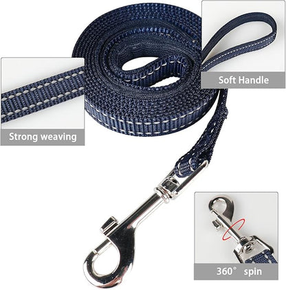 YIMEIS Dog Harness and Leash Set, No Pull Soft Mesh Pet Harness, Reflective Adjustable Puppy Vest for Small Medium Large Dogs, Cats (Navy & Black, Medium (Pack of 1)