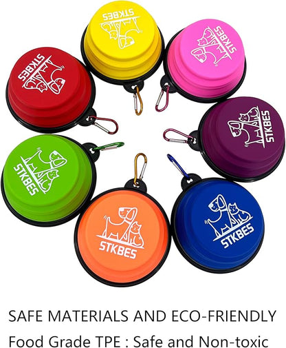 Collapsible Dog Bowl, 10 Pack, Portable, Safe, Reusable, Suitable for Indoor and Outdoor Activities
