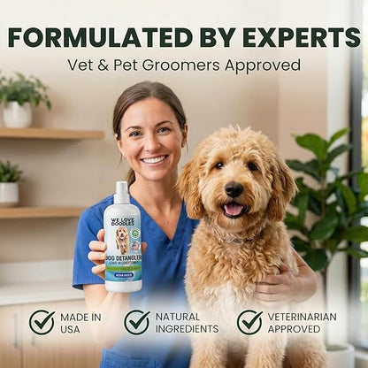We Love Doodles Dog Detangler Spray - Leave-in Conditioner for Dogs - Dog Detangling Spray - Dematting Spray for Dogs - Tangle Remover - Made in The USA - Large 16 fl oz (Ocean Breeze)