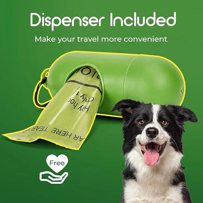 ATIFBOP Biodegradable Dog Poop Bags 150 Count 10 Rolls with Dispenser, Thicken and Leak Proof Poop Bag Holders for Leashes(Scented)