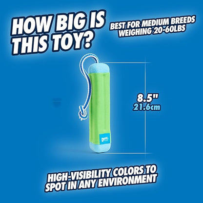 Chuckit! Amphibious Bumper Floating Fetch Dog Toy For Waterplay, Small For Dogs Up To 60 lb, 1.62"L x 8.5” H x 3.5" W, Assorted