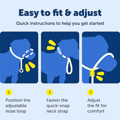PetSafe Gentle Leader Headcollar No-Pull Dog Collar - Helps Improve Walks - Durable Nylon Construction - Padded Nose Loop - Adjustable Fit - Comfort Walking Halter - Large, Fawn