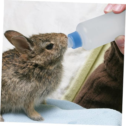 3Pcs Pet Feeding Bottles for Puppies and Kittens Leak Resistant Nursing Milk Feeders Portable Small Animal Nursing Bottles for Newborn Pets Blue