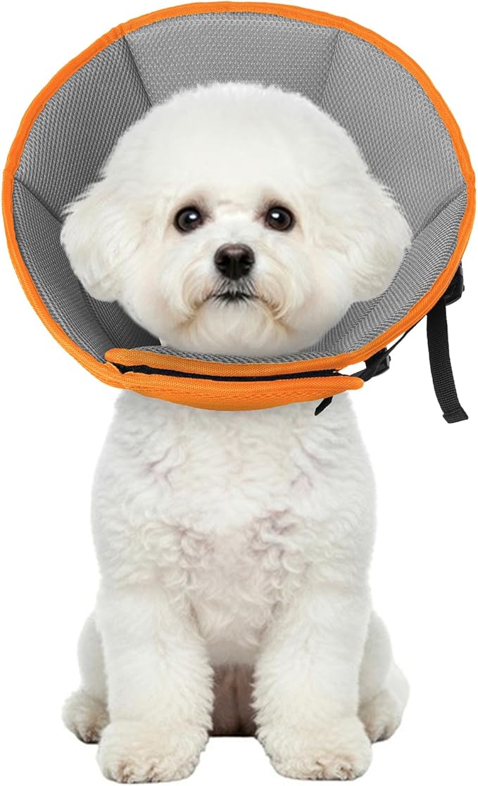 Dog Cone Collar Soft Cone for Medium Dogs After Surgery Adjustable Elizabethan Collar for Dogs to Stop Licking Wounds, Biting Stitches Professional Pet Recovery Cones E-Collar for Dog