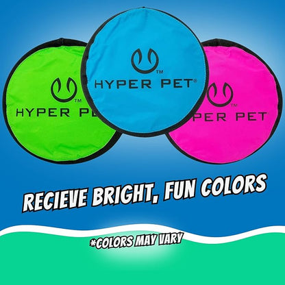 Hyper Pet Flippy Flopper 9" Flying Disc Soft Dog Toy, Floats in Water & Safe on Teeth, for All Breeds, Pack of 5 (Colors May Vary)