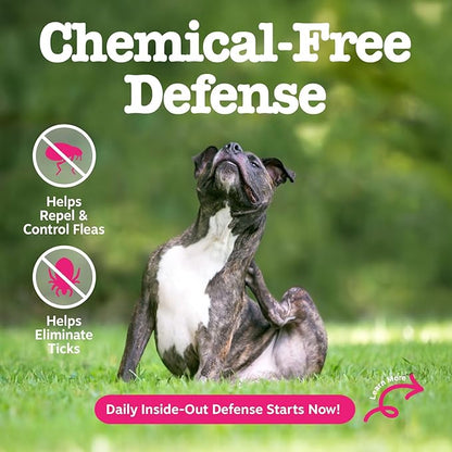Zesty Paws Flea and Tick Prevention for Dogs Chewable - Prevention, Protection & Repellent - Dog Supplement to Kill & Control Fleas & Ticks - with Garlic, Thyme, Rosemary & Lemon Balm Extract - 90 Ct
