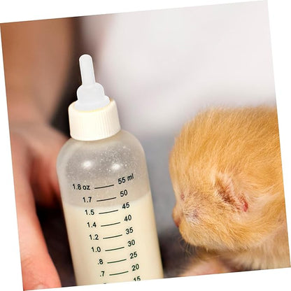 VICASKY 40pcs Pet Bottle Nipple Puppy Milk Feeder Pet Nursing Bottle Kitten Bottle Nipples Replacement Feeding Soother Small Animals Kitten Bottles Cat is Pacifier Nurser White