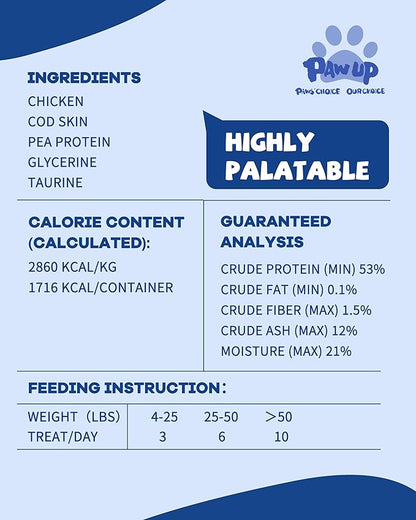 PAWUP Dog Treat Chicken Wrapped Cod Skins, Fish Chews Rolls for Medium Dogs, Healthy, Rawhide-Free, 21 oz