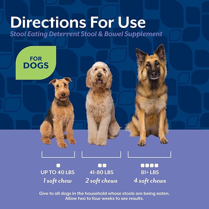 NaturVet – Coprophagia Stool Eating Deterrent – Deters Dogs from Consuming Stool – No Poop Eating for Dogs - Enhanced with Breath Aid Freshener, Enzymes & Probiotics – 130 Soft Chews