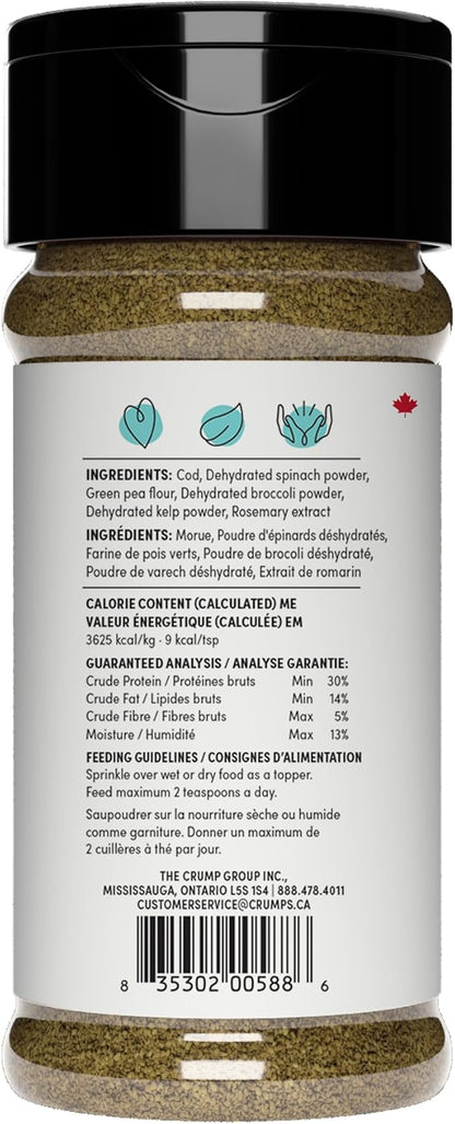Crumps Naturals Fish + Superfood Greens 3.88oz, Dog Treats, Sprinkles, Topper