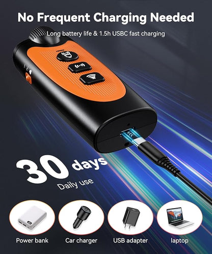 Dog Bark Deterrent Device, 3X Ultrasonic Anti Barking Device for Dogs, 6 Modes 23FT Range Bark Control, Stop Barking Neighbors Dog, Safe & Humane Rechargeable Behavior Correction Devices - Black