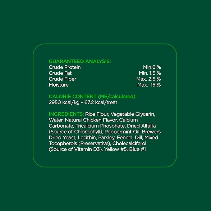 Minties Dental Chews for Dogs, 40 Count, Vet-Recommended Mint-Flavored Dental Dog Treats for Medium Dogs, Bones Clean Teeth, Fight Bad Breath, and Removes Plaque and Tartar