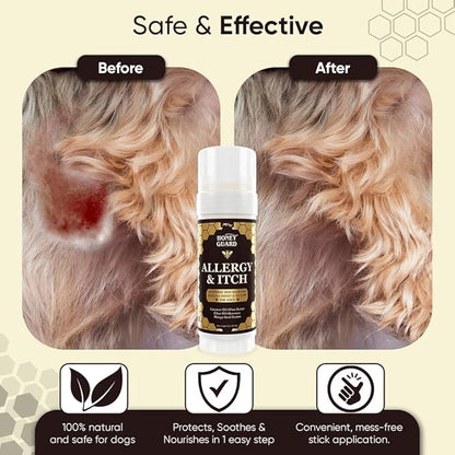 iHeartDogs Honey Guard Allergy & Itch Relief Dog Healing Balm for Paw, Nose & Skin - Hot Spot & Dry Skin Soother with Manuka Honey, Tallow, Shea Butter & Mango Seed Oil - 2oz