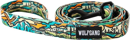 Wolfgang Heavy Duty Dog Leash, Pull-Tested for Walking & Training, WildWolf Print, Large