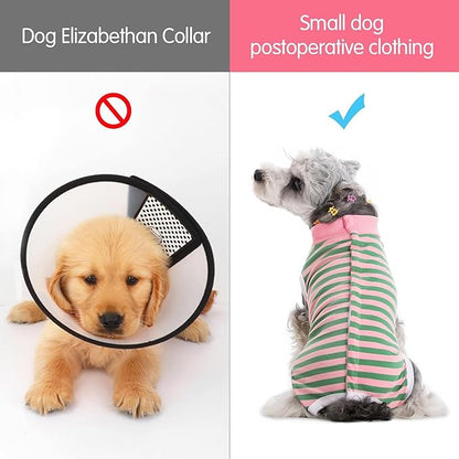 Coppthinktu Dog Surgery Recovery Suit for Dogs Cat Dog Onesie, Dog Recovery Suit Female for Small Medium, Pet Surgical Neuter Post-Surgery Suit E-Collar Alternative Anti Licking Abdominal Wounds