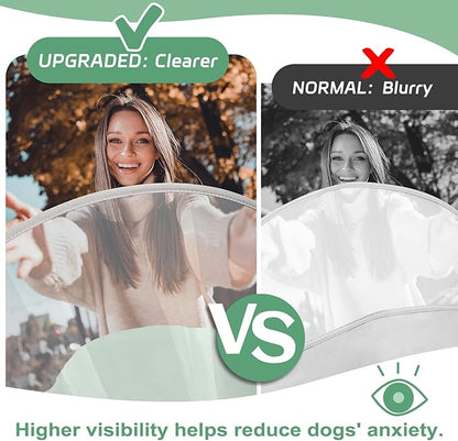 Dog Cone Collar for Recovery: Soft Elizabethan Collar Alternative to Stop Licking, Adjustable Pet Cone for Large, Medium, Small Dogs, for Surgery, Spay, Injury, Skin Treatment