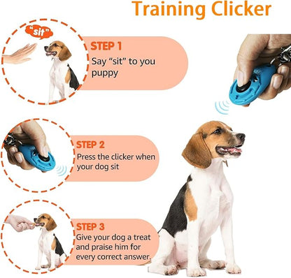 Training Kit - 1 Target Stick, 1 Training Clicker, 1 Whistle - Dog Training Equipment Tools, Cat Toilet Trainer Kit, Agility Training Lure Course For Dogs, Kitten Puppy Behavior Aids Trick (B Type)