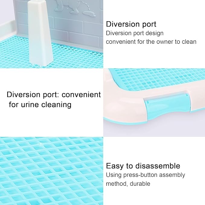 Basics Dog Potty Tray - Indoor Dog and Puppy Training Toilet - Scheduled Urination Tray