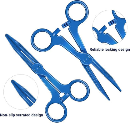 Puppy Kitten Whelping Kit, Newborn Dogs Cats Pet Whelping Kit with 6P Record Keeping Charts, 15P Pet ID Collars, 1P Aspirator Bulb, 15P Umbilical Cord Clip, 1P Hemostatic Forcep