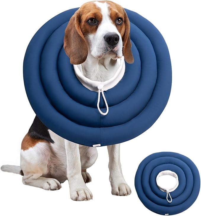 Soft Dog Cones, Recovery Dog Donut Collar After Surgery- Cone of Shame Alternative, Pet Elizabethan E-Collar Anti-Bite Lick Wound Healing Adjustable for Small Large Medium Dogs, XL