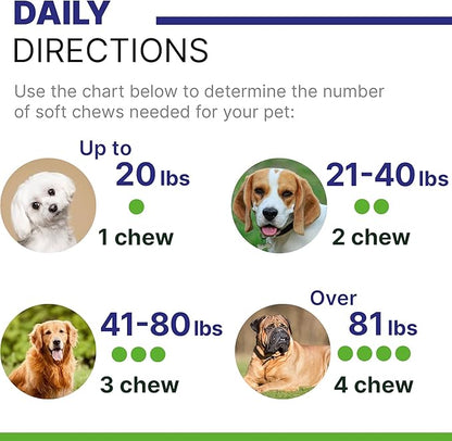 Advanced Hemp Calming Treats for Dogs - Anxiety Relief Calming Chews - Separation Aid - Stress Relief During Fireworks, Storms, Thunder - Aggressive Behavior, Barking - Made in USA - 240Ct