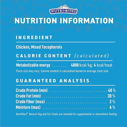 Nutri Bites Freeze Dried Chicken Liver Dog & Cat Treats, Single Ingredient High Protein Pet Treats, 15 oz