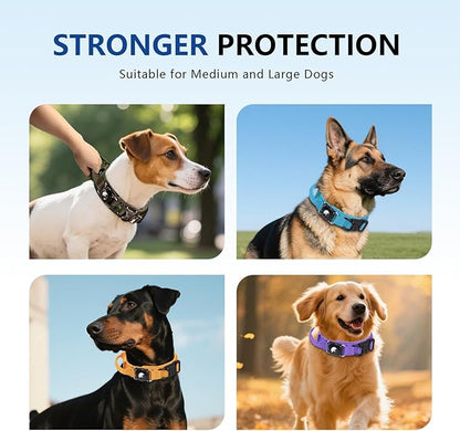 2026 New and Improved AirTag Dog Collar, Military Tactical Dog Collar with Integrated AirTag Holder-Adjustable Control Handle, Durable Metal Buckle,Comfortable GPS Dog Collars (Black, L (17"-20.5"))
