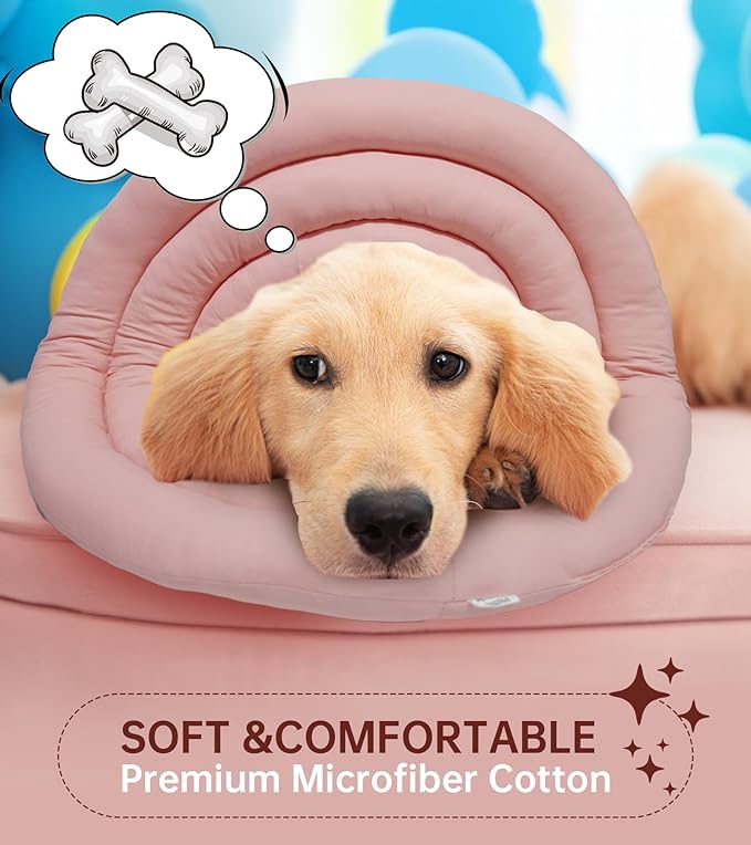 Soft Dog Cones, Recovery Dog Donut Collar After Surgery-Cone of Shame Alternative, Pet Elizabethan E-Collar Anti-Bite Lick Wound Healing Adjustable for Small Large Medium Dogs,XL