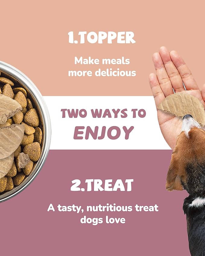 PAWUP Freeze Dried Duck Dog Food Topper – Sensitive Stomach & Hypoallergenic Formula, High Protein Grain-Free Dog Treats and Meal Topper for Picky Eaters, 14 oz