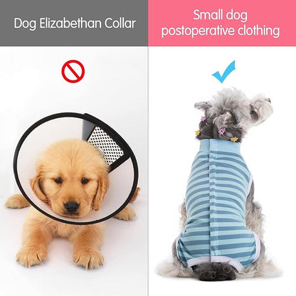Coppthinktu Dog Surgery Recovery Suit for Dogs Cat Dog Onesie, Dog Recovery Suit Female for Small Medium, Pet Surgical Neuter Post-Surgery Suit E-Collar Alternative Anti Licking Abdominal Wounds
