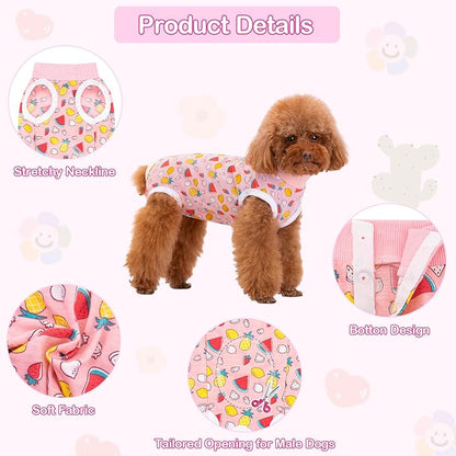 Coppthinktu Recovery Suit for Dogs After Surgery, Dog Onesie Surgery Recovery Suit for Female Spay, Soft Male Surgical Pajamas Bodysuits for Small Medium Puppy to Anti Licking Dog Cone Alternative
