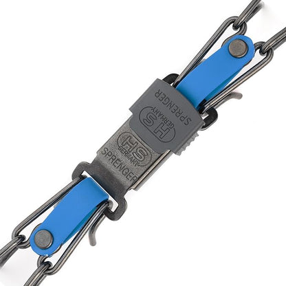 Herm Sprenger Black Stainless Steel Dog Collar with Quick Release ClicLock Buckle O-Ring Biothane Insert Training Collar Made in Germany (Cerulean Blue, 23in x 3.2mm(Neck Size up to19-20in))