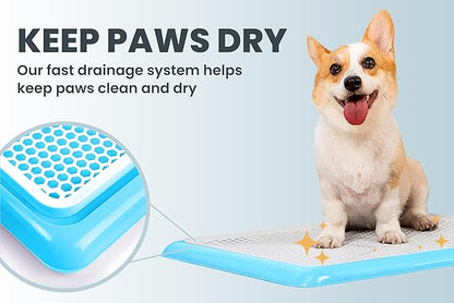 Pet Awesome Dog Potty Tray/Puppy Pee Pad Holder 25”x20” Indoor Wee Training for Small and Medium Dogs