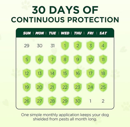 Flea and Tick Prevention for Medium Dogs, 6 Doses Treatment Helps Control Fleas, Ticks and Chewing Lice for Dogs 23-44 lbs, Waterproof, Fast Acting