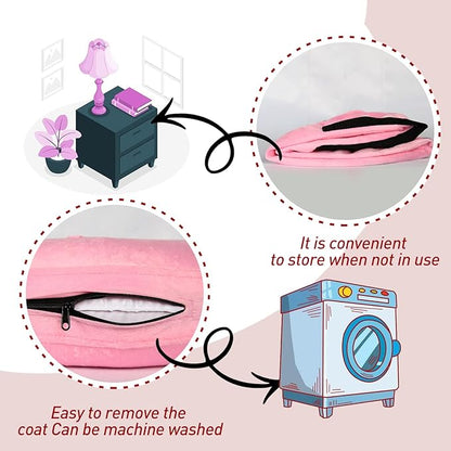 Inflatable Dog Cone Collar-Soft Protective Cone for Dogs After Surgery,Dog Donut Collar for Large Medium Small Dogs and Cats (Pink,Medium)