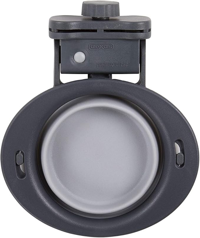 Dexas Popware for Pets Collapsible Kennel Bowl, Light Gray, Round (PW270432429)