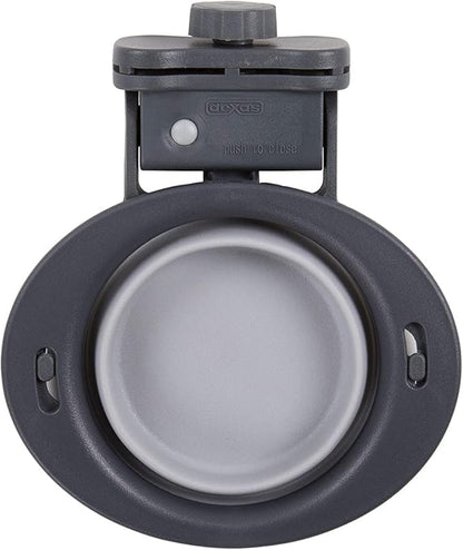 Dexas Popware for Pets Collapsible Kennel Bowl, Light Gray, Round (PW270432429)