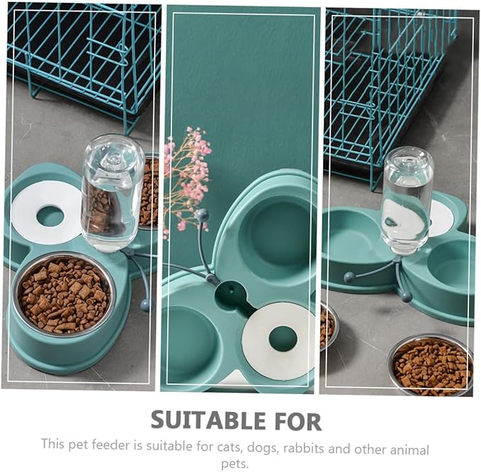 BESPORTBLE Triple-use Pet Waterer Feeder Dog Food Dispenser Kitten Feeder Pet Accessory Shatterproof Material